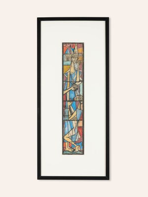 Einar Forseth, Church Window, Colored Sketches on Paper, Set of 2-GPP-1248851