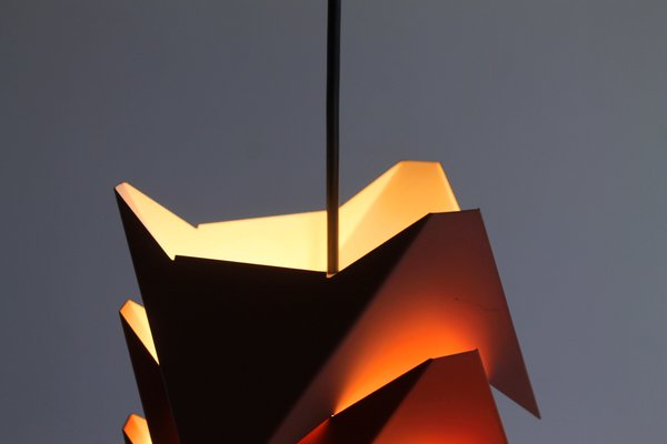 Ekko Metal Pendant Lamp by Louis Weisdorf for Lyfa, 1970s-XT-1393887