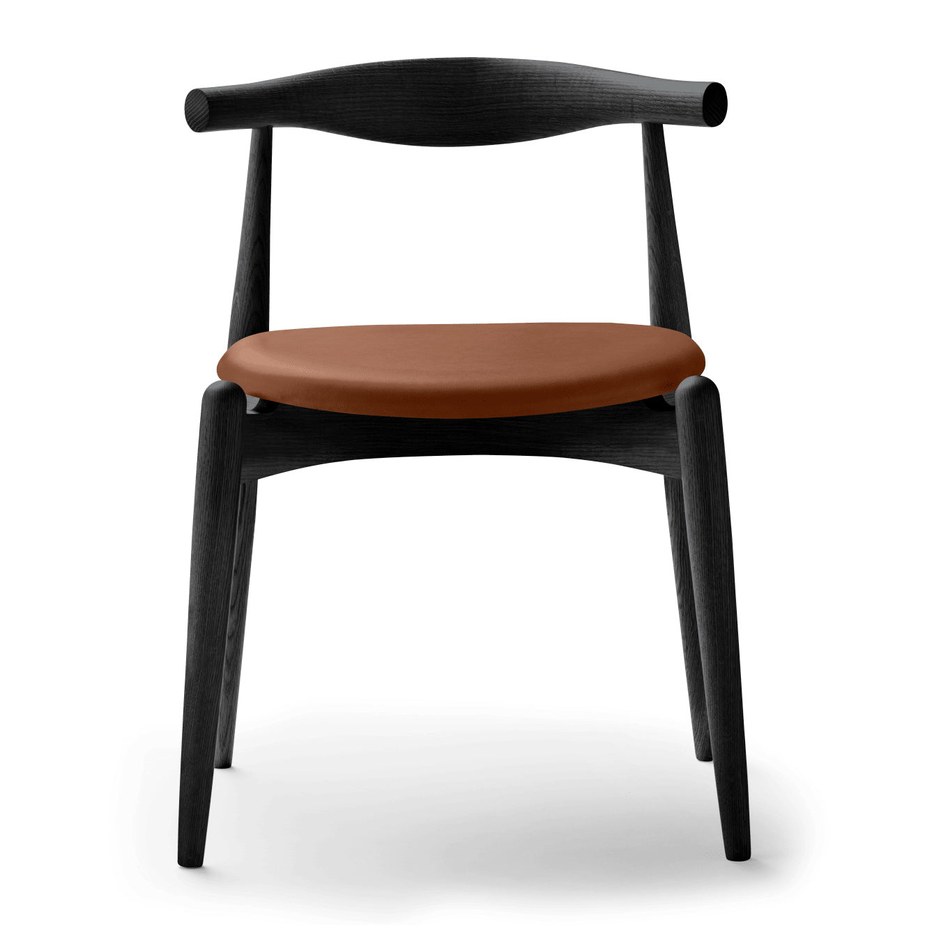 CH20 | Elbow Chair by Carl Hansen & Søn #Oak / Painted Black / Leather Thor 307