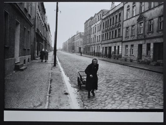 Elder Woman Walking Down the Street with Her Handcart by Rolf Gillhausen, 1940s-DYV-740944