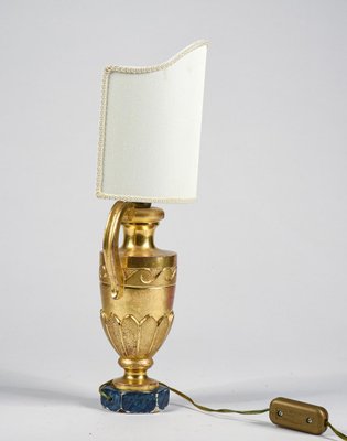 Electrified Palm Tree Holder Ornament Lamp in Gilded Wood, Italy, 1800s-RAQ-1343849