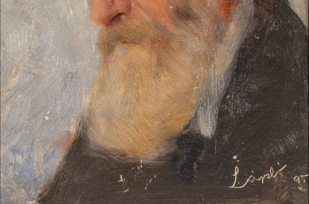 Elek Fülöp László, Portrait of an Man, 1890s-1910s, Oil on Board-QOR-2023484