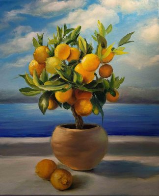 Elena Mardashova, Greece, Oil Painting, 2023-ZCI-2029899