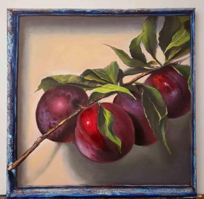 Elena Mardashova, Plums, Oil Painting, 2023-ZCI-2029901