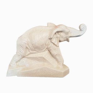 Elephant Sculpture by Emaux de Louvière-AWH-740167