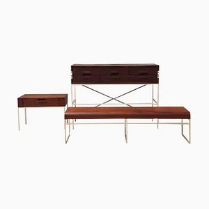 Elios Collection Bench, 2 Nightstands & Auxiliary Table by Antonio Citterio for Maxalto, Set of 5-PTH-1320721