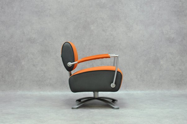 Elipsis Armchair in Orange Fabric-HDZ-1736712