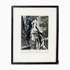 Elizabeth Duchess of Hamilton - Original Etching by W. Hamilton - Late 1700 Late 18th Century-ZCI-762140