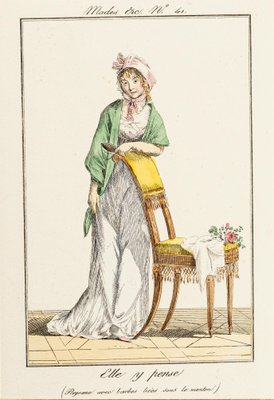 Elle y Pense - From Modes et Manières du jour à Paris à la fin du 18e siècle.. Early 19th Century-ZCI-755385