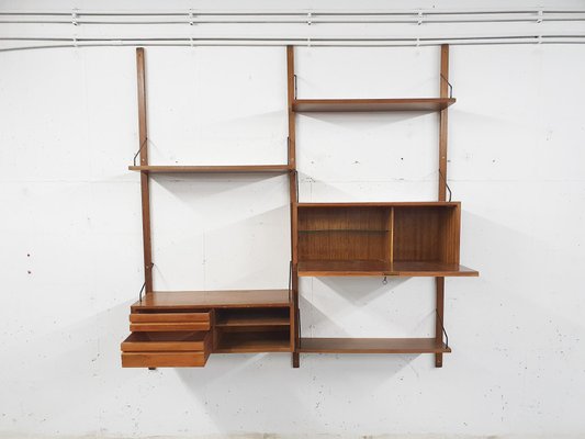 Elm Wall Unit by Poul Cadovius for Royal System, Denmark, 1950s-ZO-844968