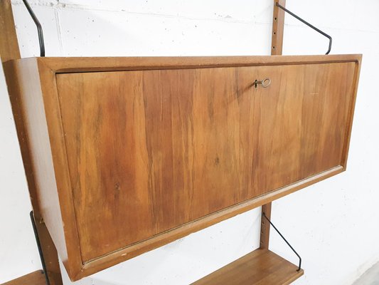 Elm Wall Unit by Poul Cadovius for Royal System, Denmark, 1950s-ZO-844968