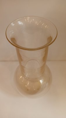 Elongated Vase in Transparent Glass by Archimede Seguso, 1970s-TKR-1819369