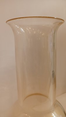 Elongated Vase in Transparent Glass by Archimede Seguso, 1970s-TKR-1819369