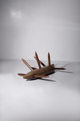 Elvio Becheroni, Defending Yourself from Destruction (Amazonia Series), 1992, Walnut Sculpture-RCE-1787500