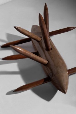 Elvio Becheroni, Defending Yourself from Destruction (Amazonia Series), 1992, Walnut Sculpture-RCE-1787500