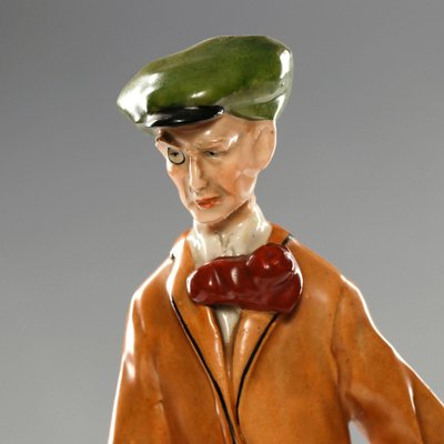 Elvir Otto, Art Nouveau Gentleman with Monocle, 1900s, Ceramic-QBR-1752669