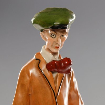 Elvir Otto, Art Nouveau Gentleman with Monocle, 1900s, Ceramic-QBR-1752669