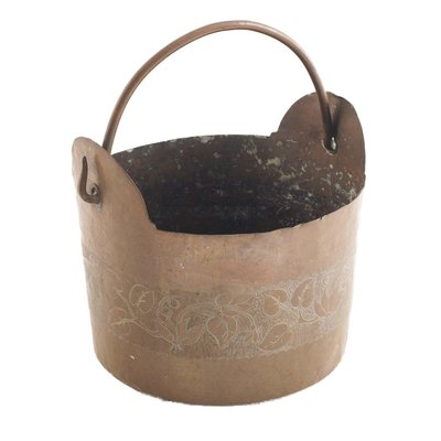 Embossed Copper Vase from Manifattura Toscana-NJV-848097