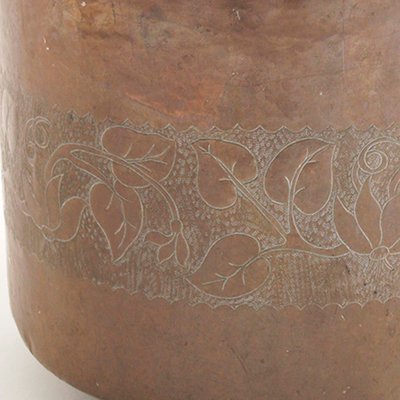 Embossed Copper Vase from Manifattura Toscana-NJV-848097