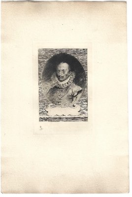 Emile Boilvin - Portrait of Brantôme - Original Etching - 1882-ZCI-872368