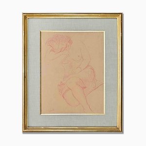 Émile Gilioli, Nude of Woman, Drawing, Mid 20th Century-ZCI-1775646