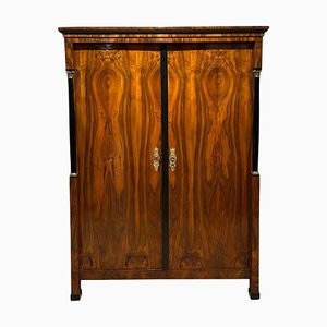 Empire Armoire in Walnut Veneer & Brass, Vienna, 1815-NNB-1786644