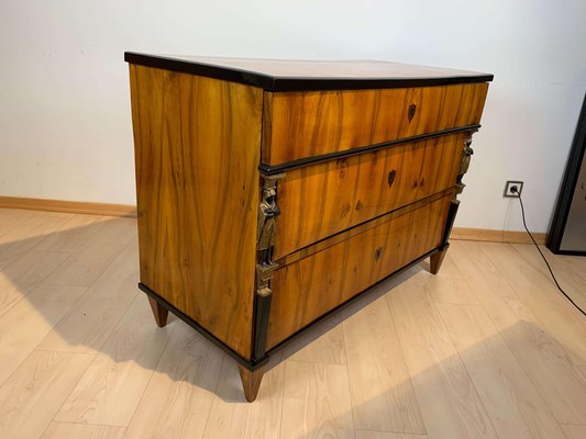 Empire Commode in Walnut Veneer with Caryatids, Austria, 1810s-NNB-1271316