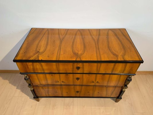 Empire Commode in Walnut Veneer with Caryatids, Austria, 1810s-NNB-1271316