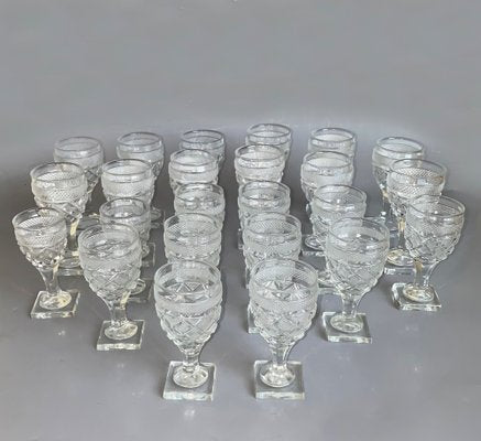 Empire Cut Crystal & Glass Set from Sainte Anne Crystal Factory, Belgium, 19th Century, Set of 175-HWV-1704519