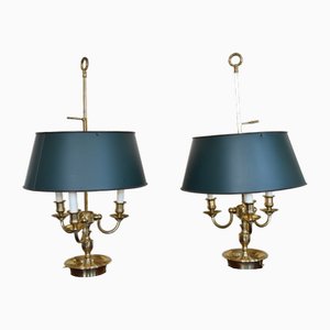 Empire French Brass Bouillotte Lamps, Set of 2-AVH-2017566