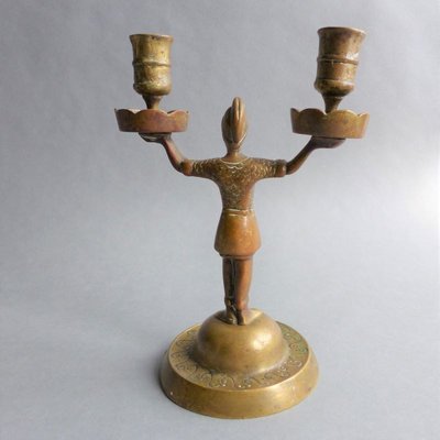 Empire French Bronze Candleholders, 1800s, Set of 2-WK-739836