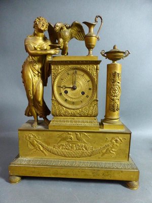 Empire Gilt Bronze Pendulum Clock-WSV-898400