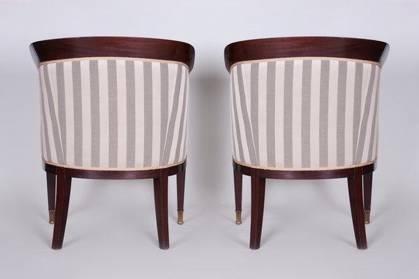 Empire Living Room Set in Mahogany, France, 1930s, Set of 3-WHY-1768702