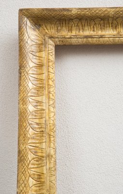 Empire Neapolitan Frame in Golden and Carved Wood, 1800s-KKK-1776537