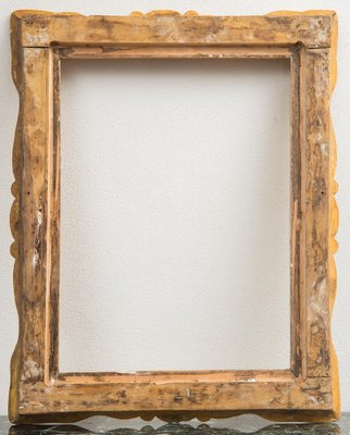 Empire Neapolitan Frame in Golden and Carved Wood, 1800s-KKK-1776538