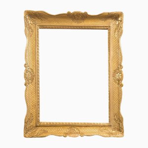 Empire Neapolitan Frame in Golden and Carved Wood, 1800s-KKK-1776538