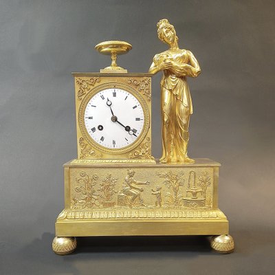 Empire Pendule Breastfeeding Mother with Child, France, 1810s-NWA-1730073