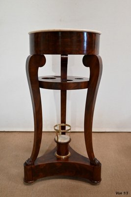 Empire Period Athenian Barbière in Mahogany Burl Veneer, Early 19th Century-RVK-1406271