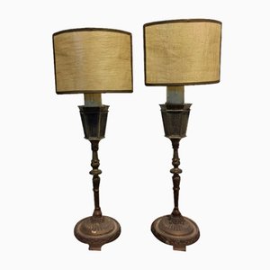 Empire Style Bedside Table Lamps in Parchment, Set of 2-ZFY-1705678