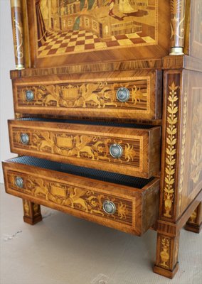 Empire Style Inlaid Secretaire, 1990s-IYX-1422835