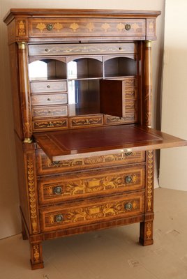 Empire Style Inlaid Secretaire, 1990s-IYX-1422835