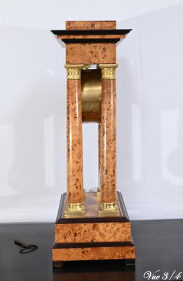 Empire Thuya Burl & Glass Clock, Early 19th Century-RVK-1701986