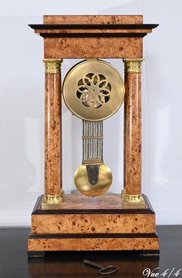 Empire Thuya Burl & Glass Clock, Early 19th Century-RVK-1701986