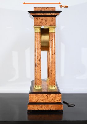 Empire Thuya Burl & Glass Clock, Early 19th Century-RVK-1701986