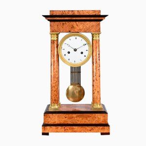 Empire Thuya Burl & Glass Clock, Early 19th Century-RVK-1701986