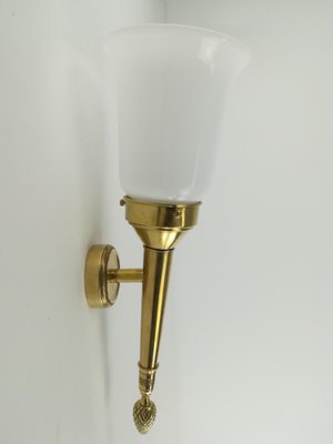 Empire Wall Lamp Made of Brass, 1910, Set of 2-KDB-1292170