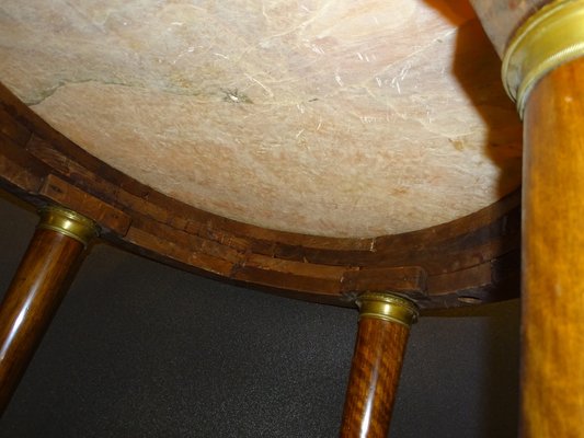 Empire Watchmaker's Table in Mahogany Wood, Marble and Bronze, France, 1800s-NUC-1309458