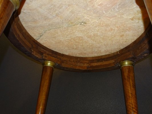 Empire Watchmaker's Table in Mahogany Wood, Marble and Bronze, France, 1800s-NUC-1309458