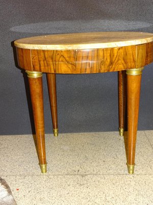 Empire Watchmaker's Table in Mahogany Wood, Marble and Bronze, France, 1800s-NUC-1309458