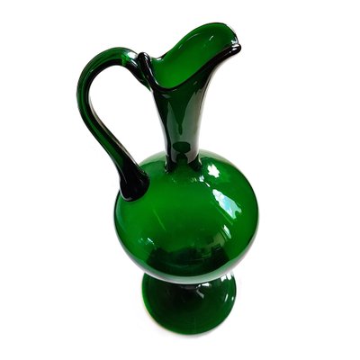 Empoli Verde Etruscan Glass Pitcher / Vase, 1940s-NUX-1355228